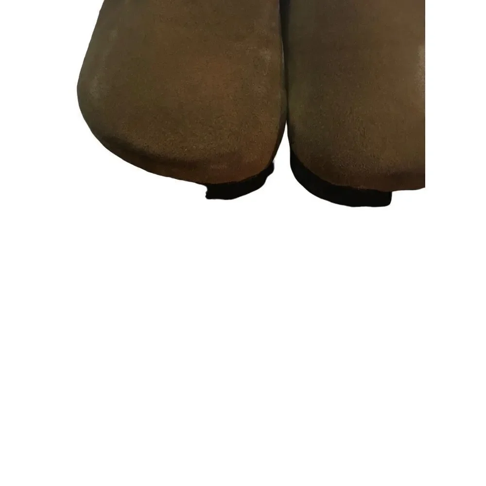Faux suede slip on